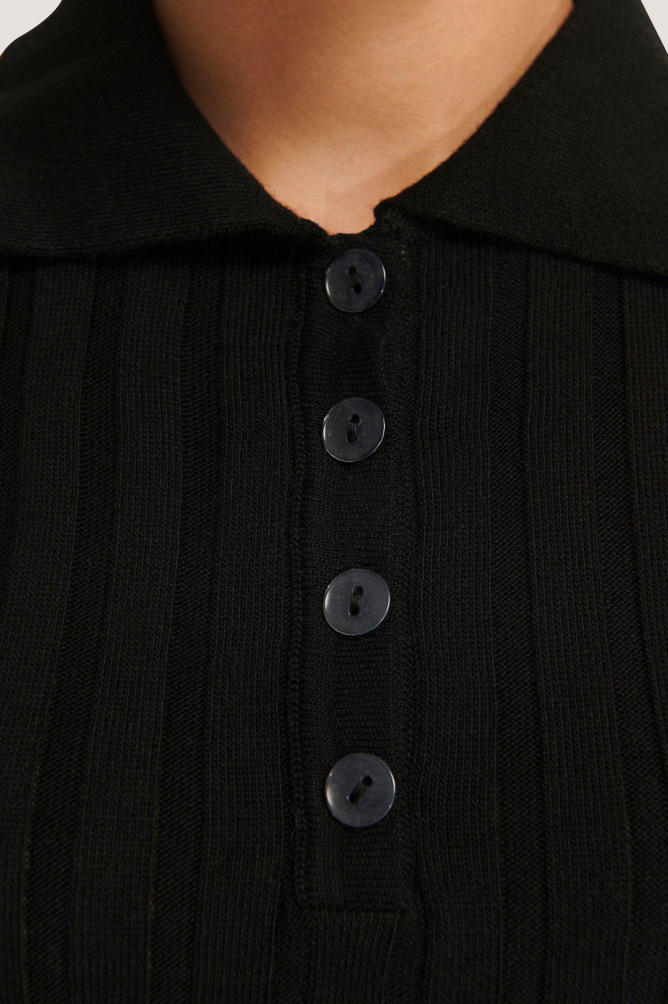 SWETER KRÓTKI RĘKAW GUZIKI