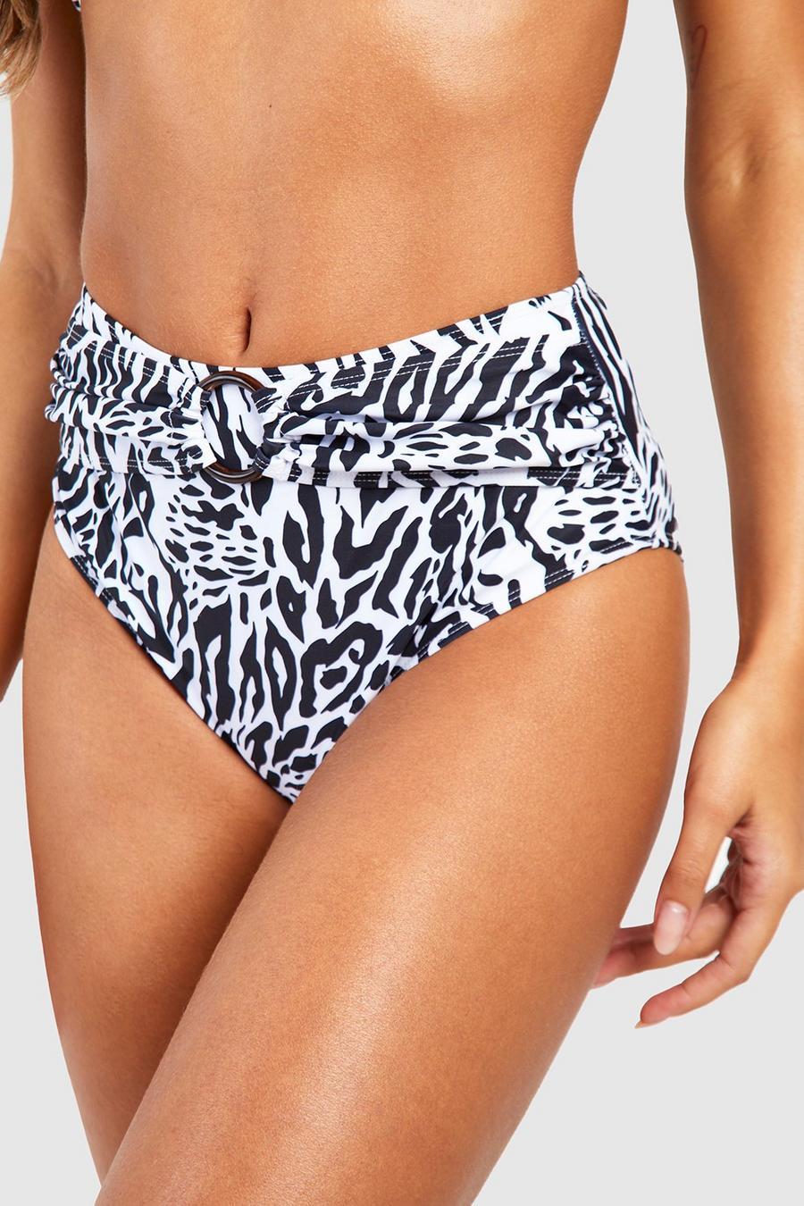 DÓŁ OD BIKINI ANIMAL PRINT ZDOBIENIE