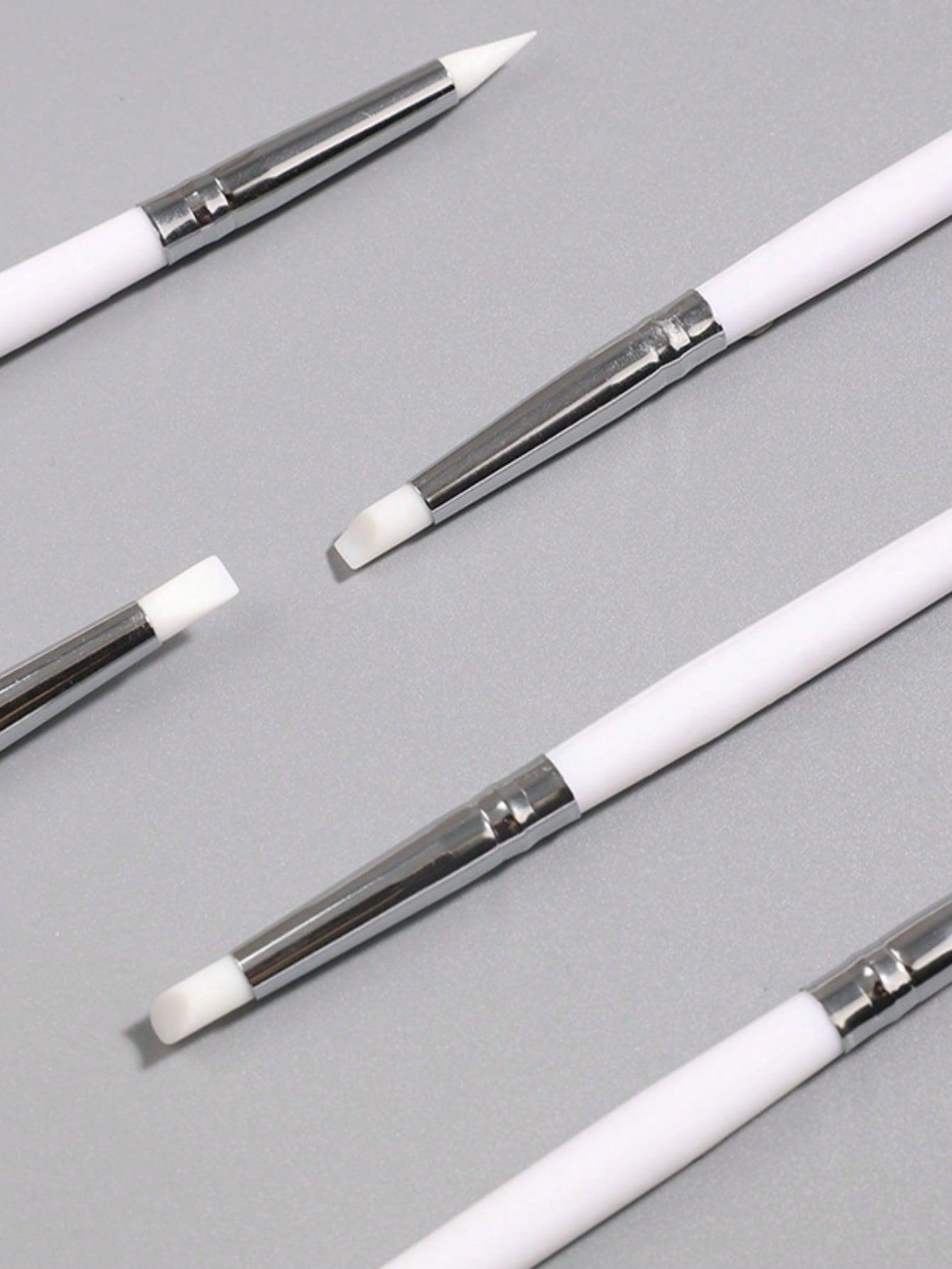 zestaw pędzli do zdobienia paznokci 5-pack