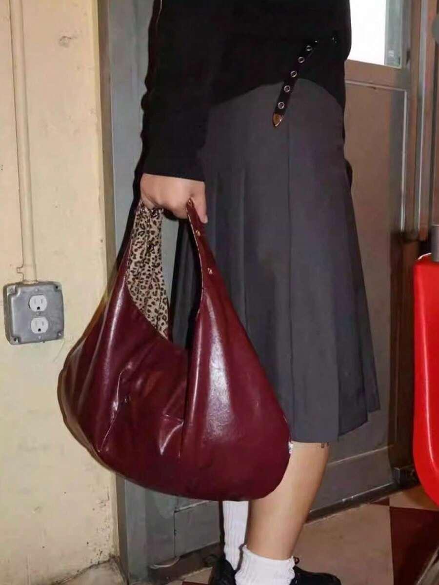 bordowa torebka na ramię