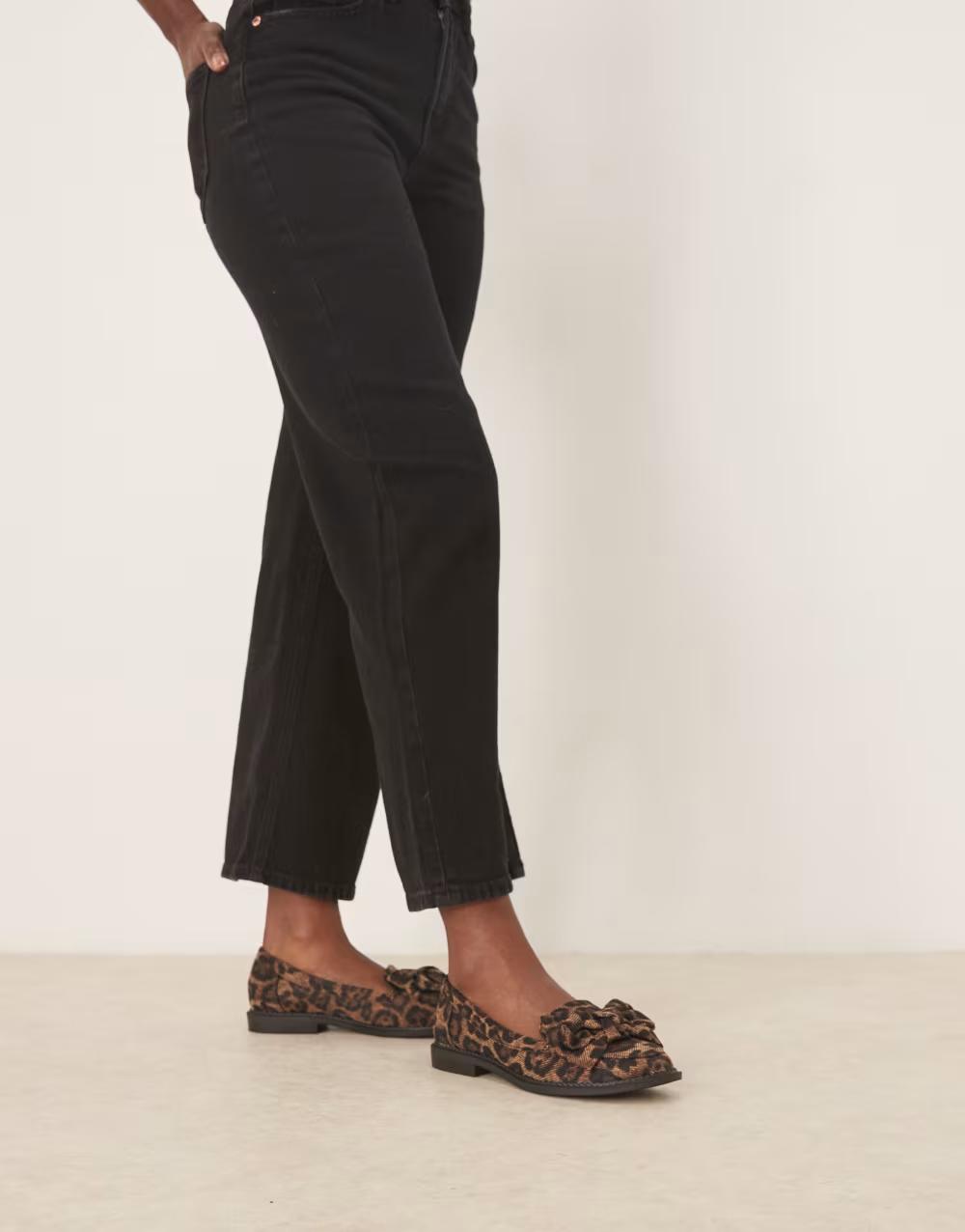 wsuwane mokasyny animal print
