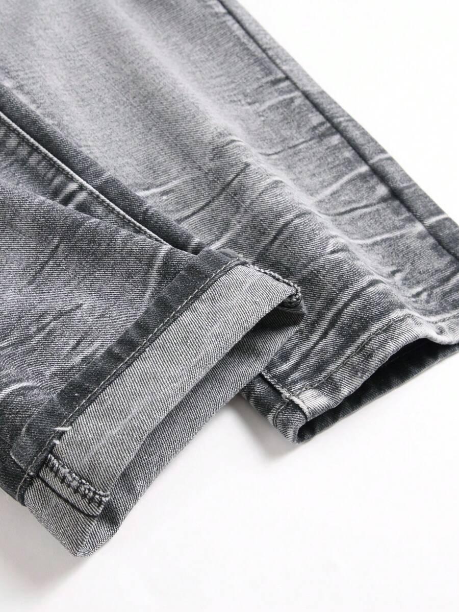 SZARE SPODNIE JEANS