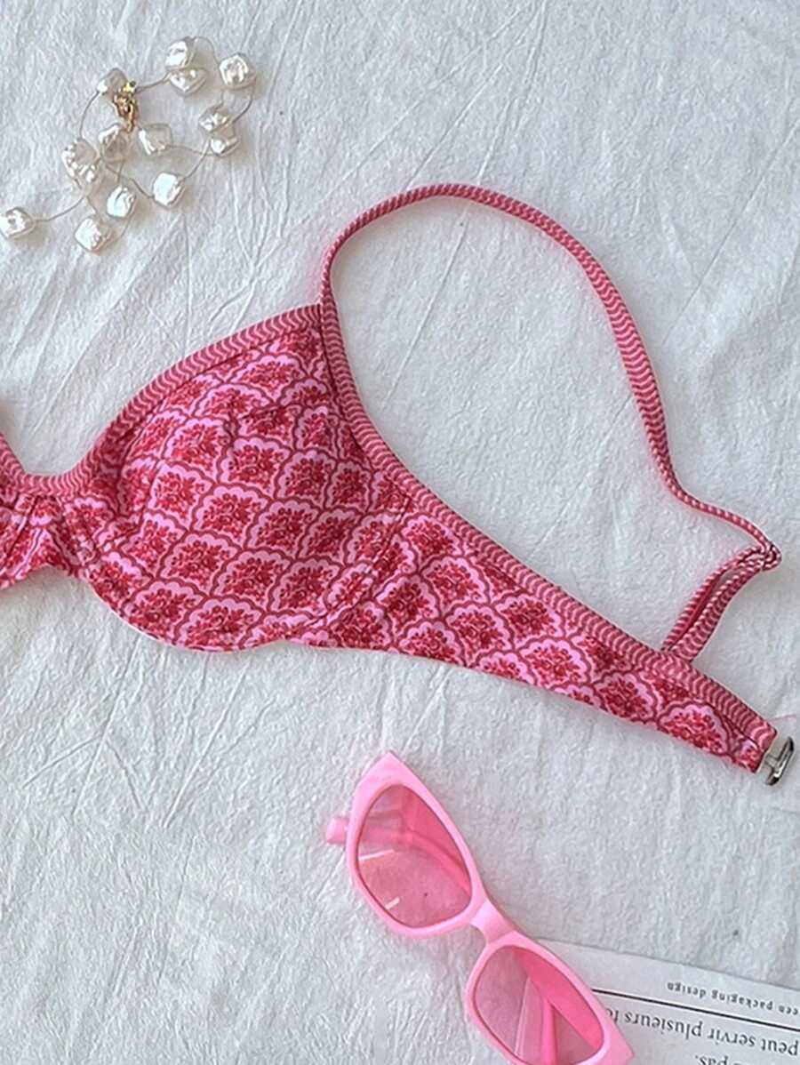 różowa góra od bikini