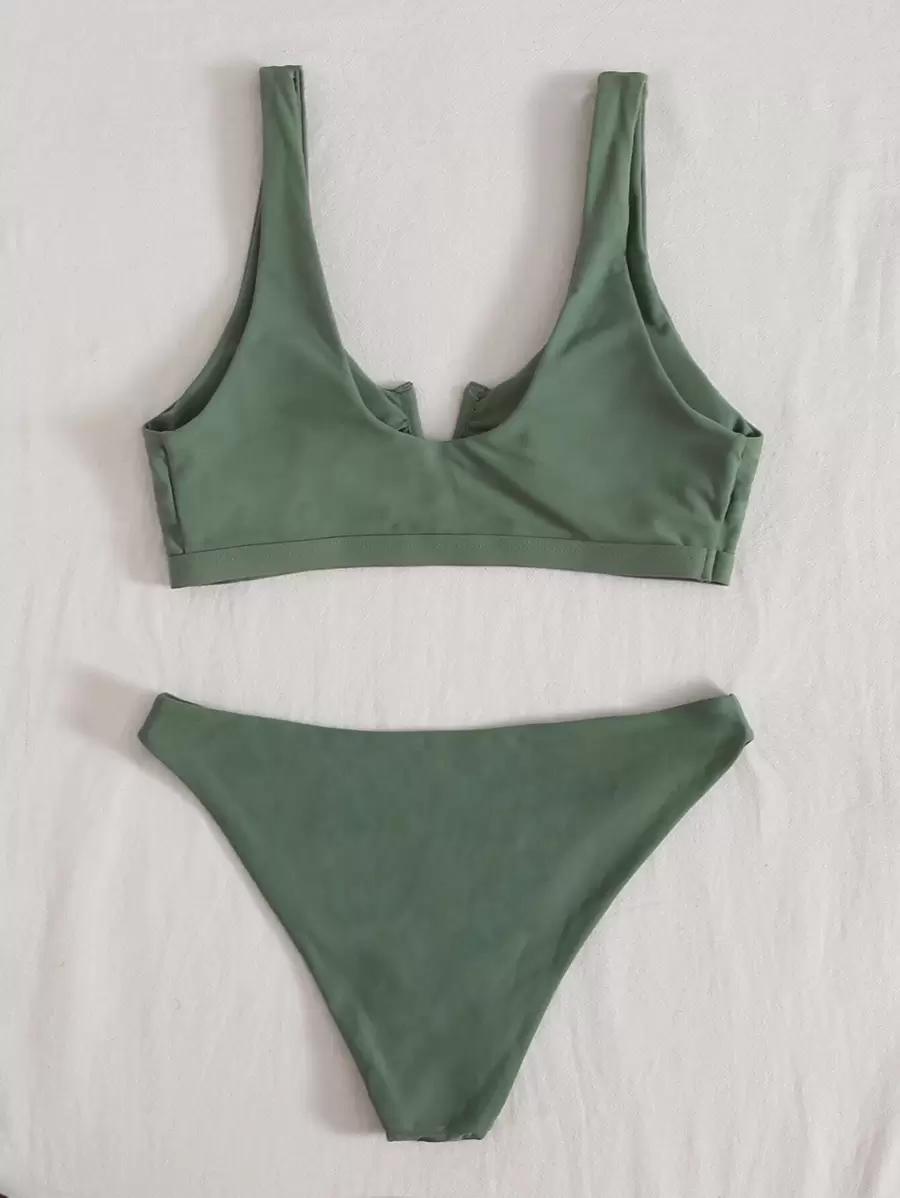 zielony komplet bikini