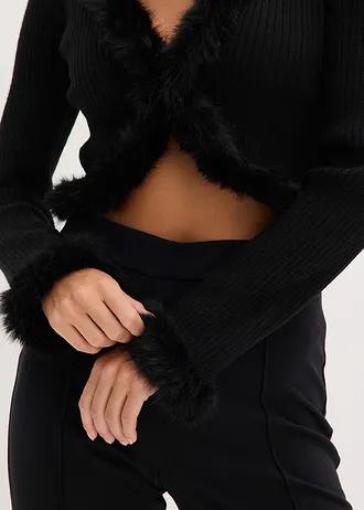 SWETER DAMSKI REGULAR Z GŁĘBOKIM DEKOLTEM
