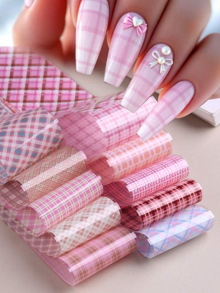 NAKLEJKI FOLIE NA PAZNOKCIE PRINT KRATKA 10-PACK