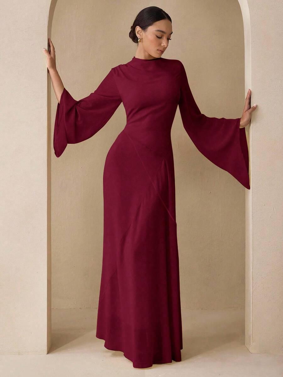 CZERWONA MAXI SUKIENKA