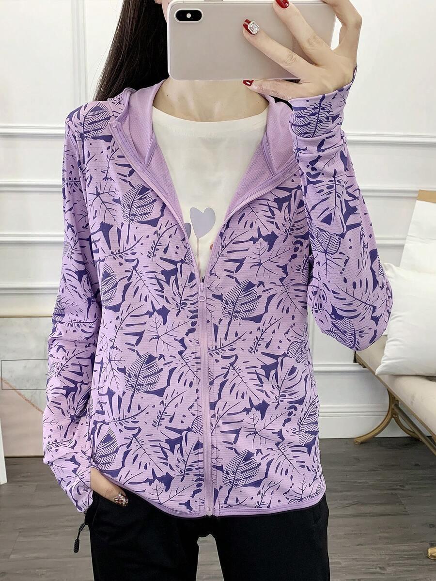 fioletowa bluza print