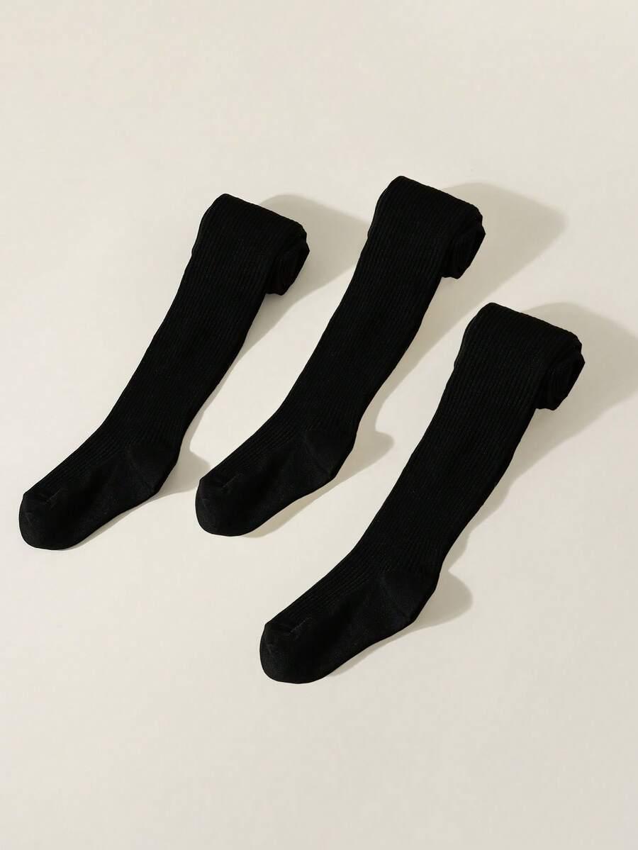 prążkowane czarne rajstopy 3-pack