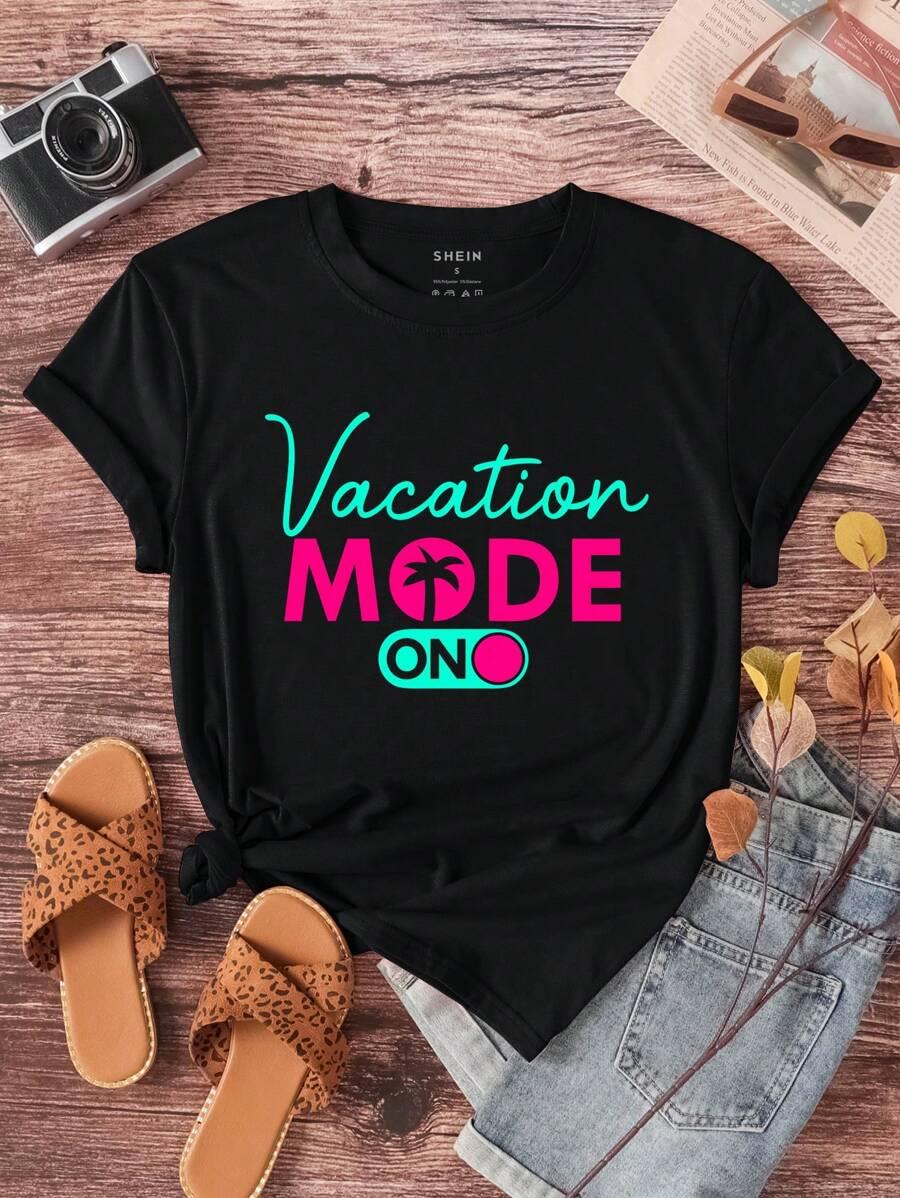 T-SHIRT DAMSKI Z NADRUKIEM