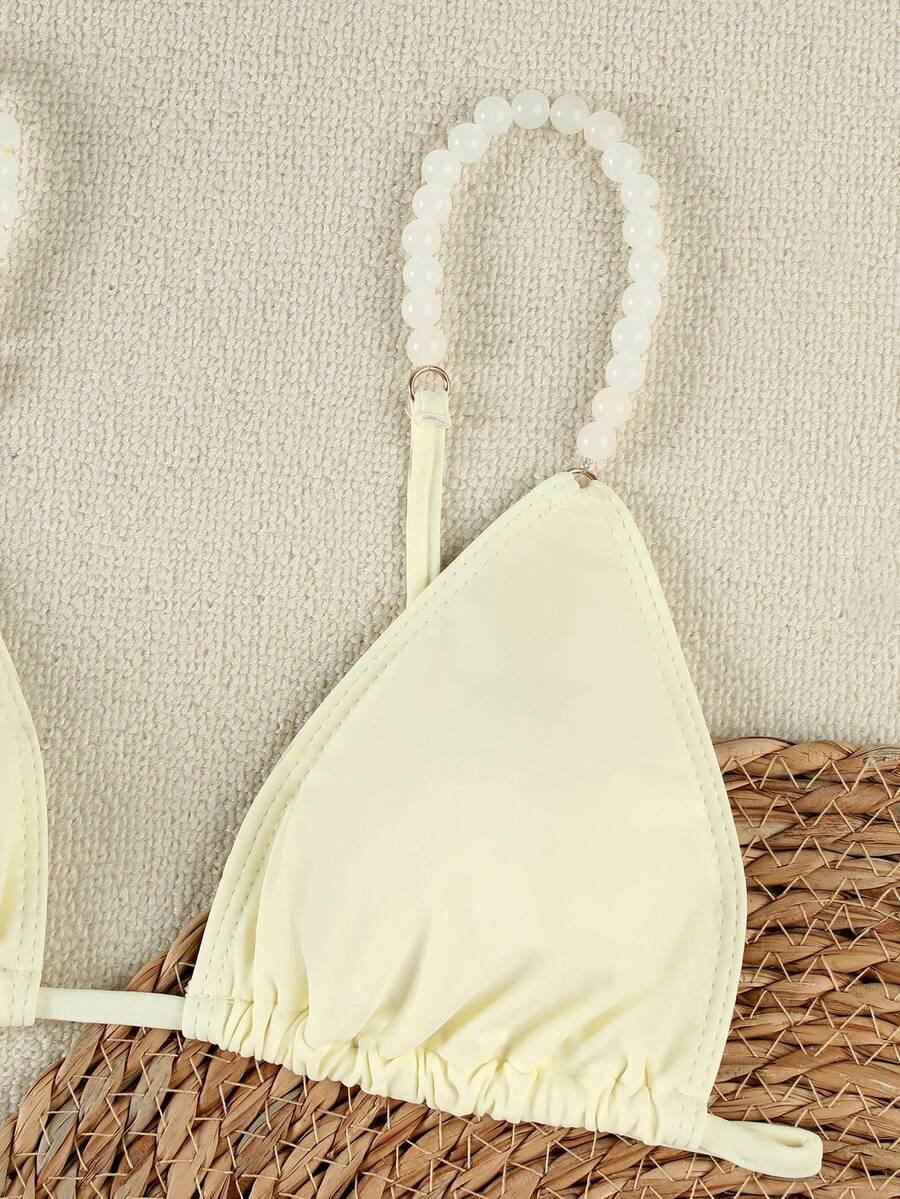 trzyczęściowy komplet bikini pareo