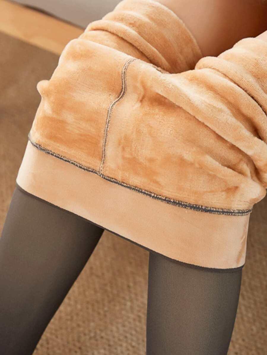 CZARNE OCIEPLANE LEGGINSY