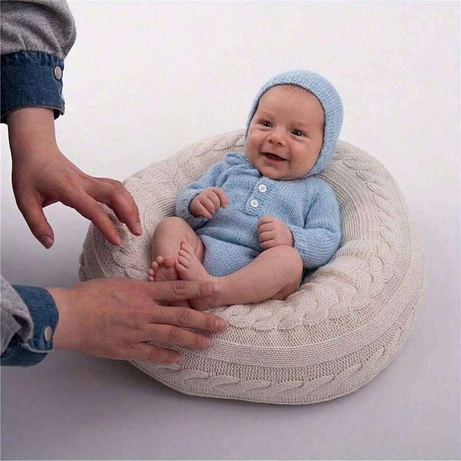 beżowa poduszka do zdjęć