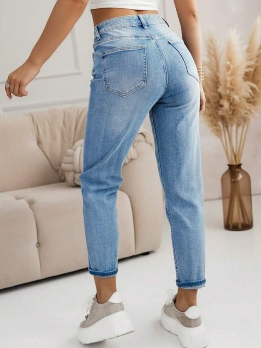 NIEBIESKIE SPODNIE JEANS 
