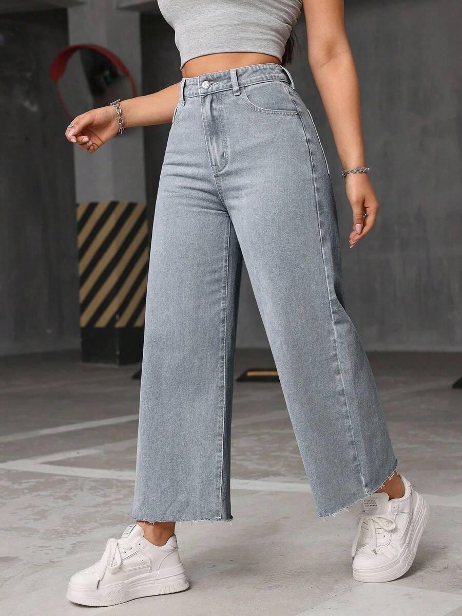 szare spodnie jeans