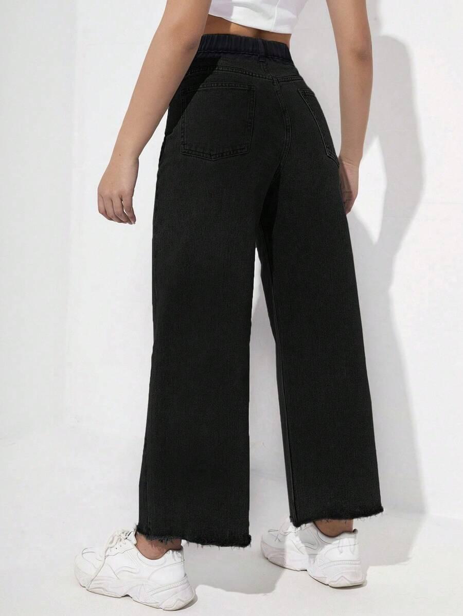 CZARNE SPODNIE JEANS 