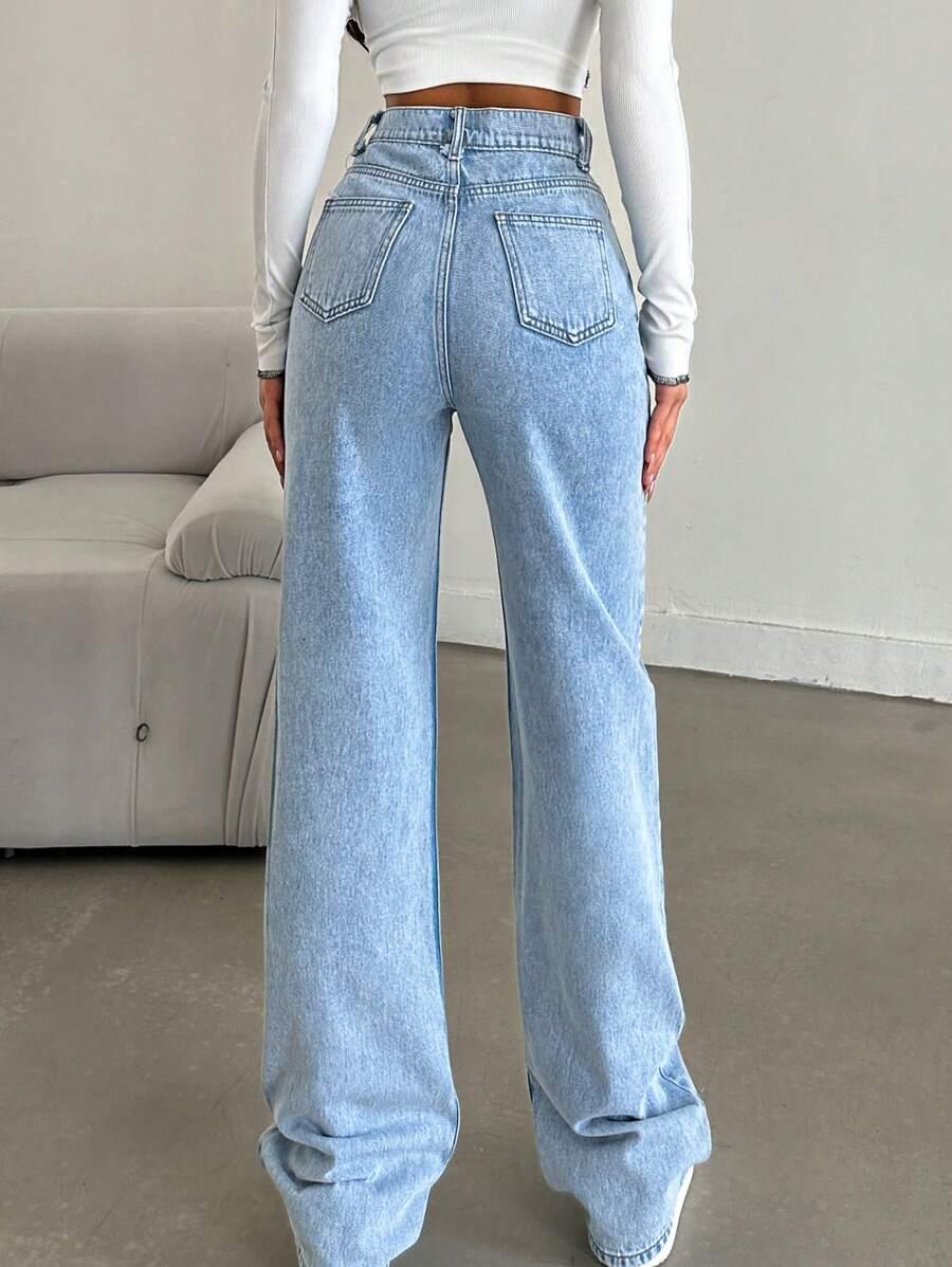 SPODNIE JEANS WYSOKI STAN