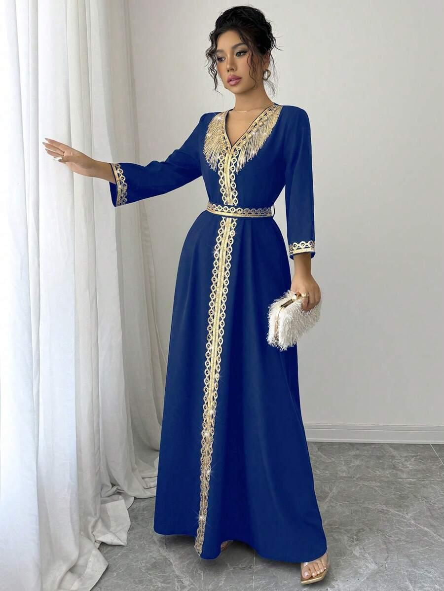 niebieska maxi sukienka