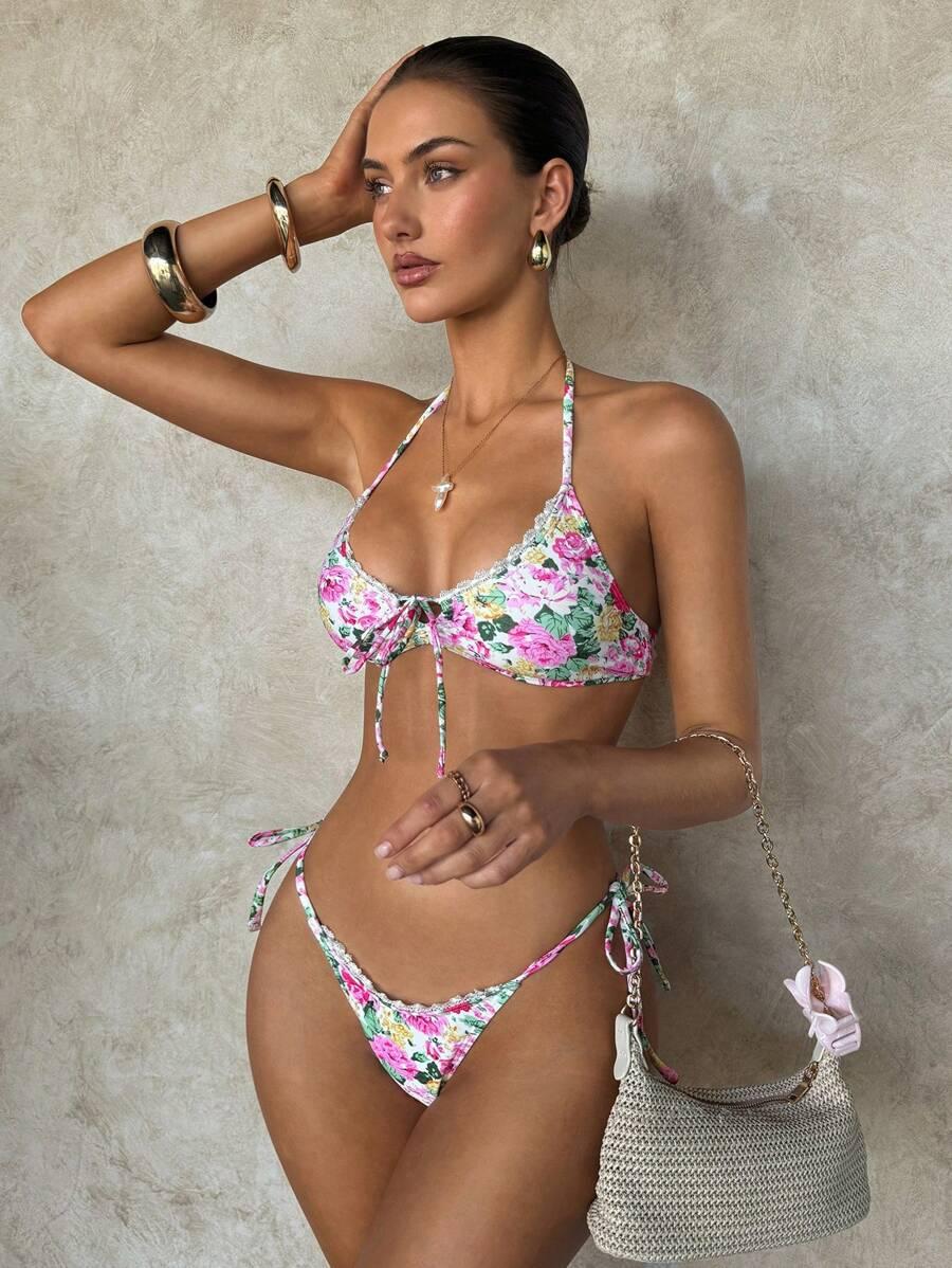 BIKINI DWUCZĘSCIOWE W KWIATY