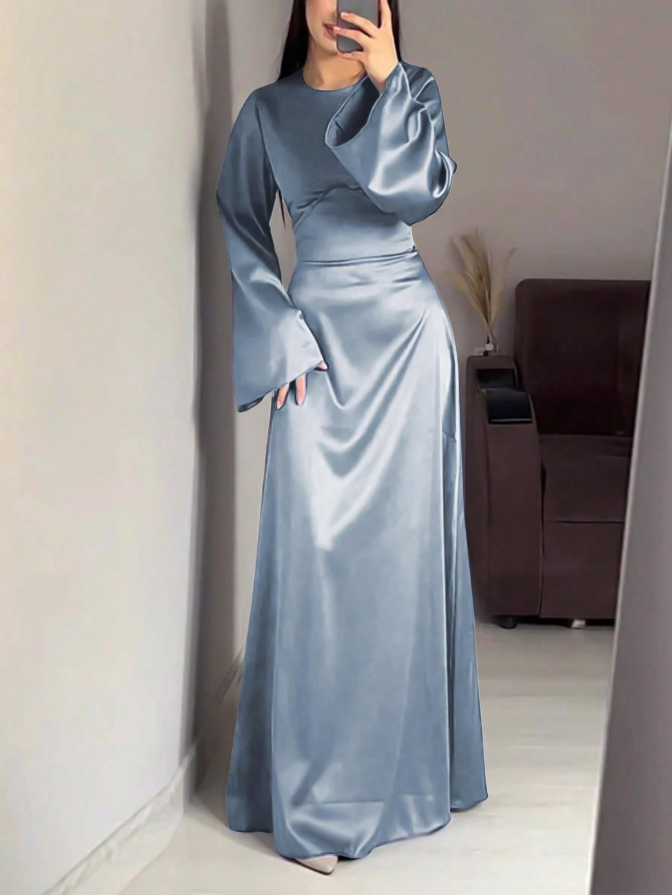 SATYNOWA MAXI SUKIENKA