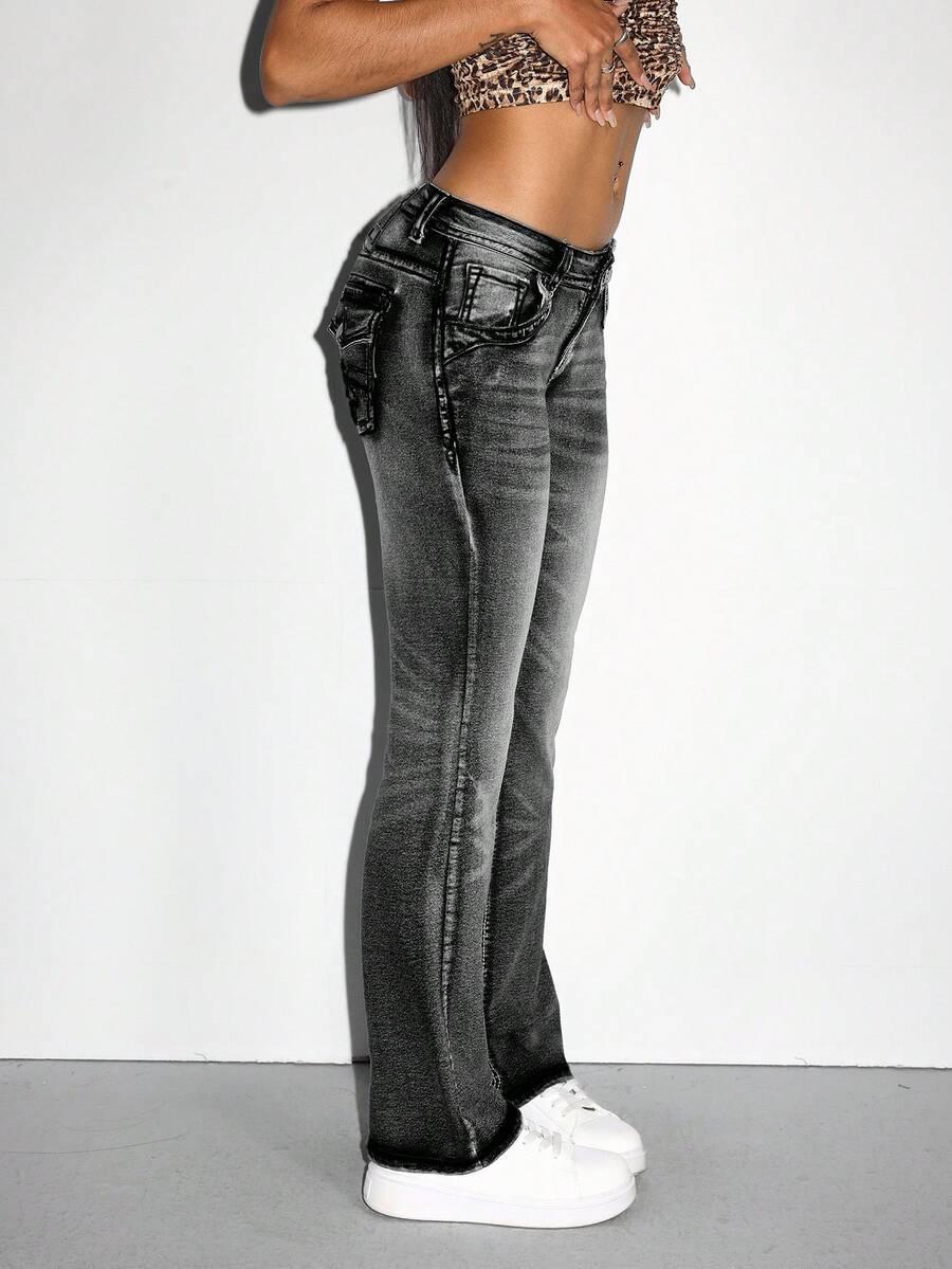SZARE SPODNIE JEANS 