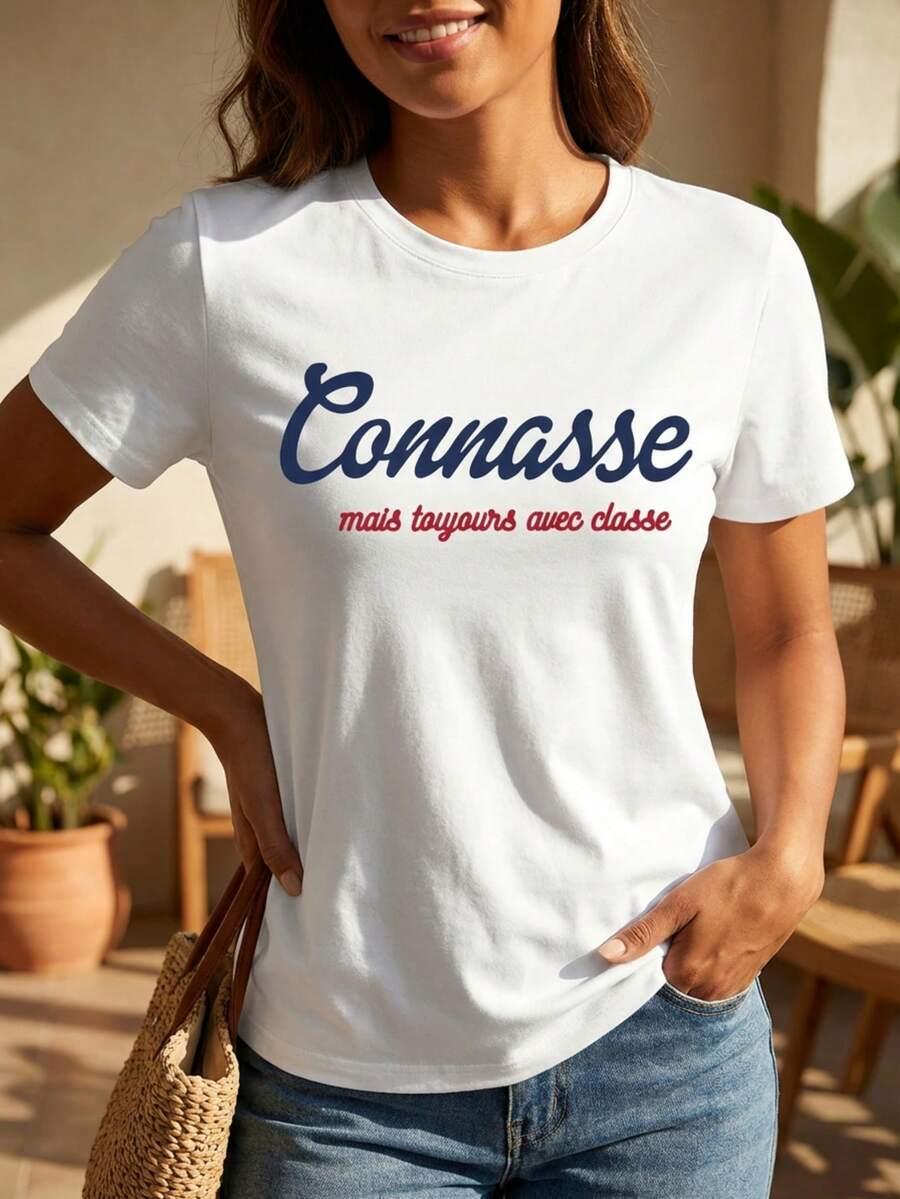 BIAŁY T-SHIRT PRINT 