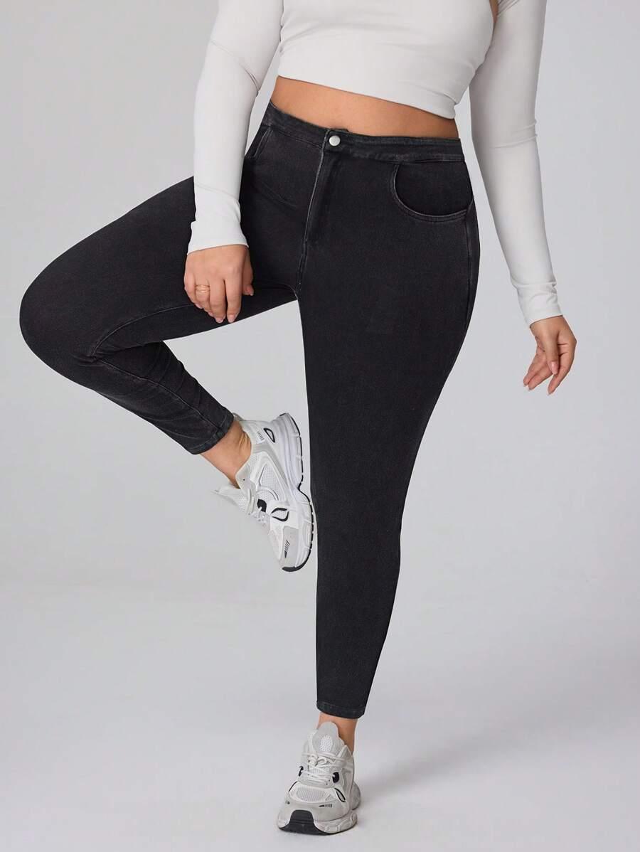CZARNE SPODNIE JEANS