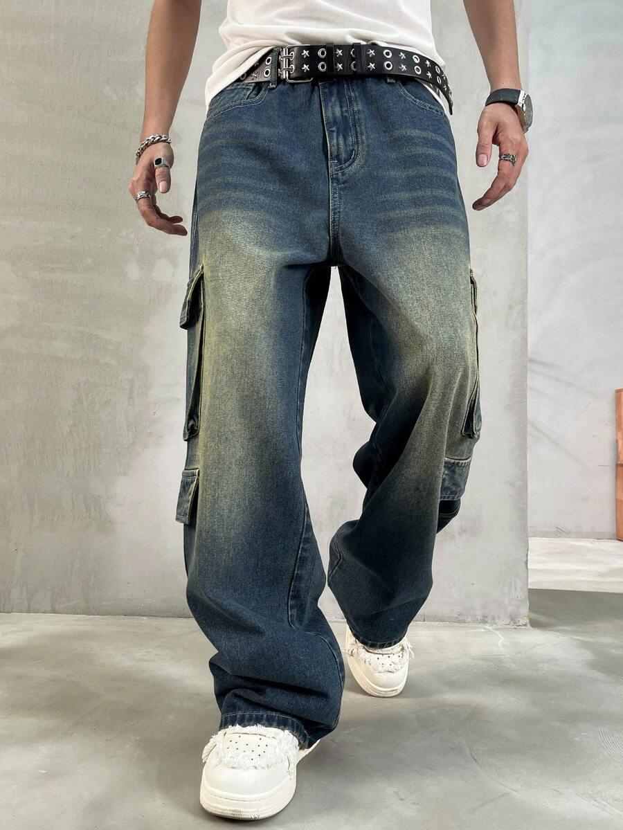 spodnie jeans bojówki