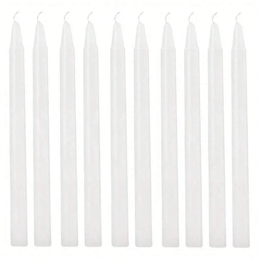 białe świece 4-pack
