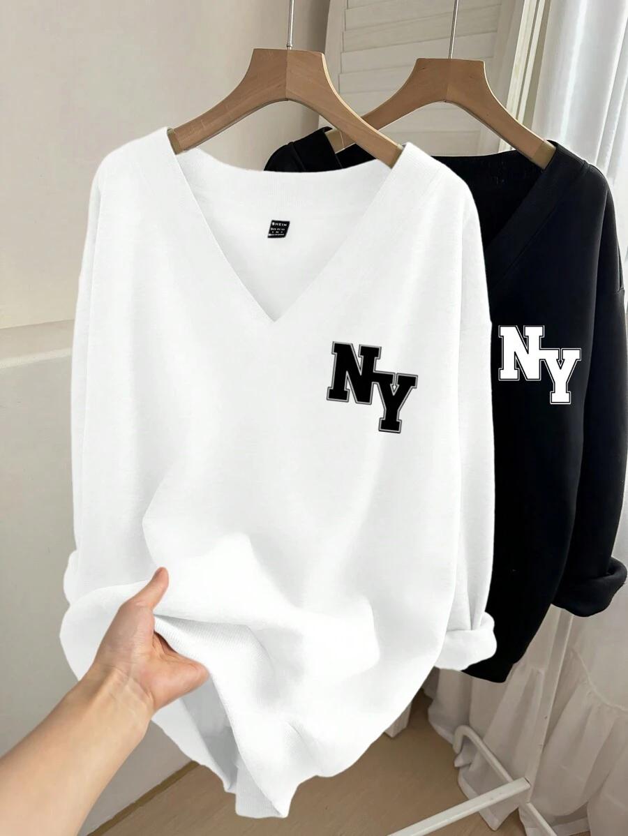 BLUZA V-NECK 2-PACK
