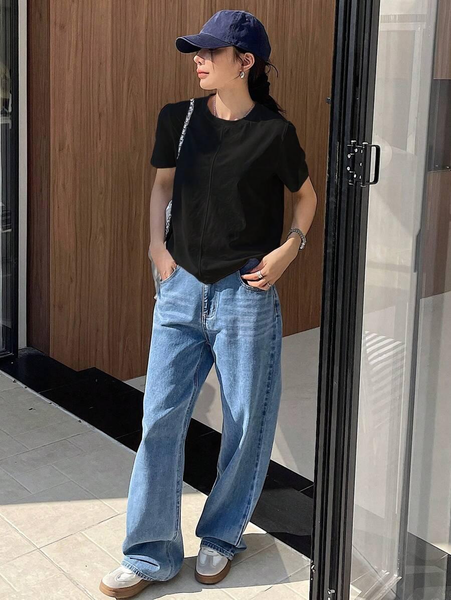 czarny t-shirt basic