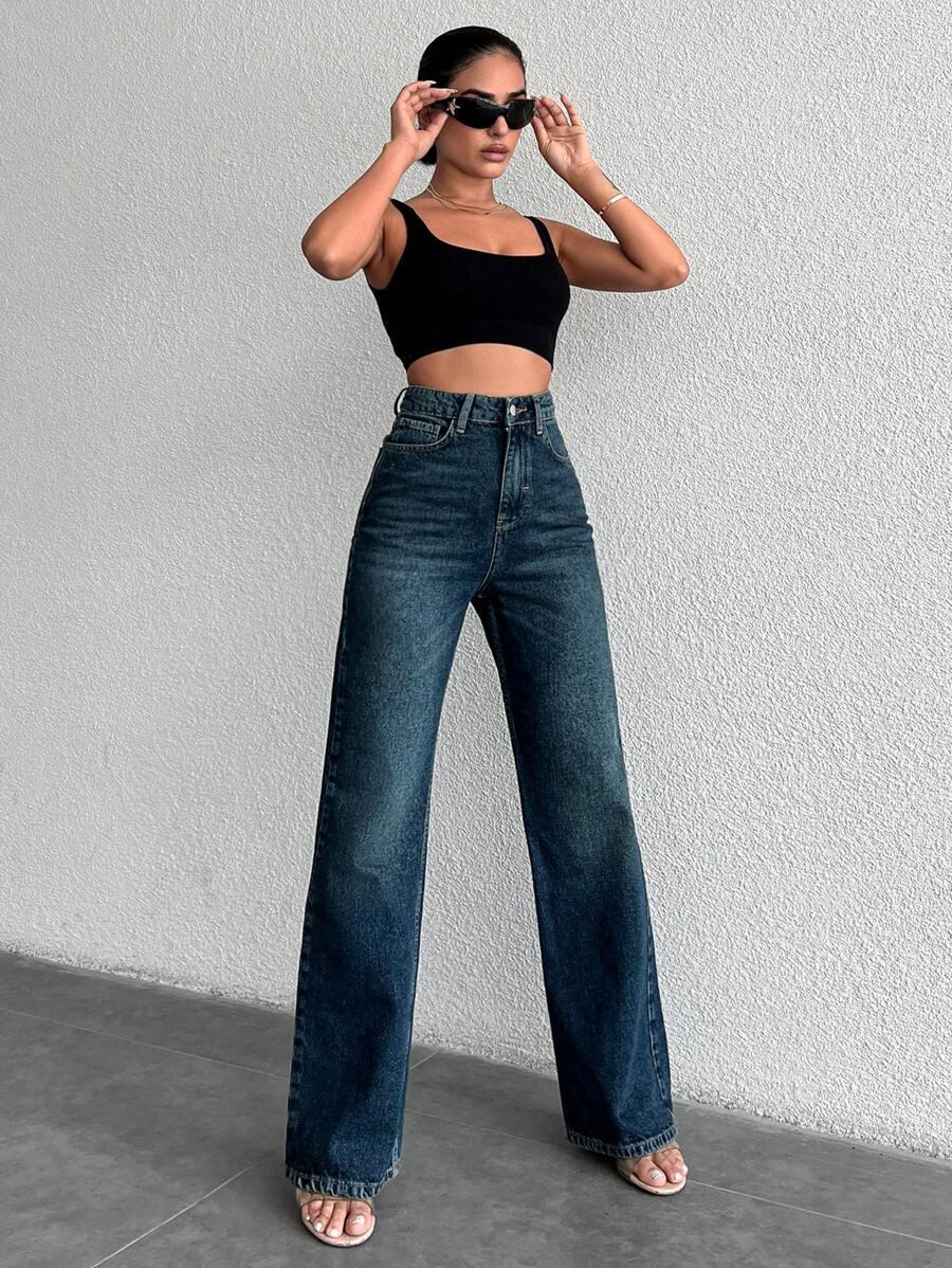 PROSTE SPODNIE JEANS