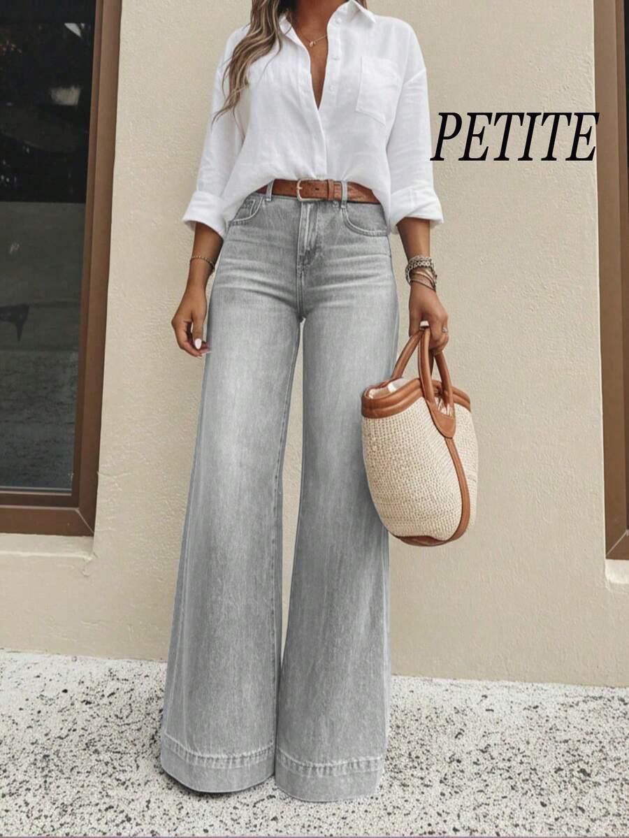 SZARE SPODNIE JEANS 