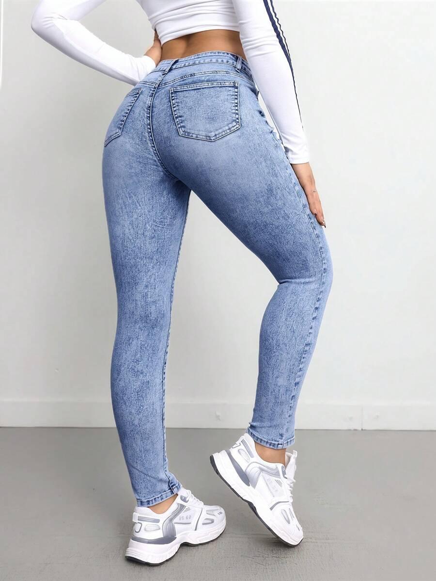 NIEBIESKIE SPODNIE JEANS