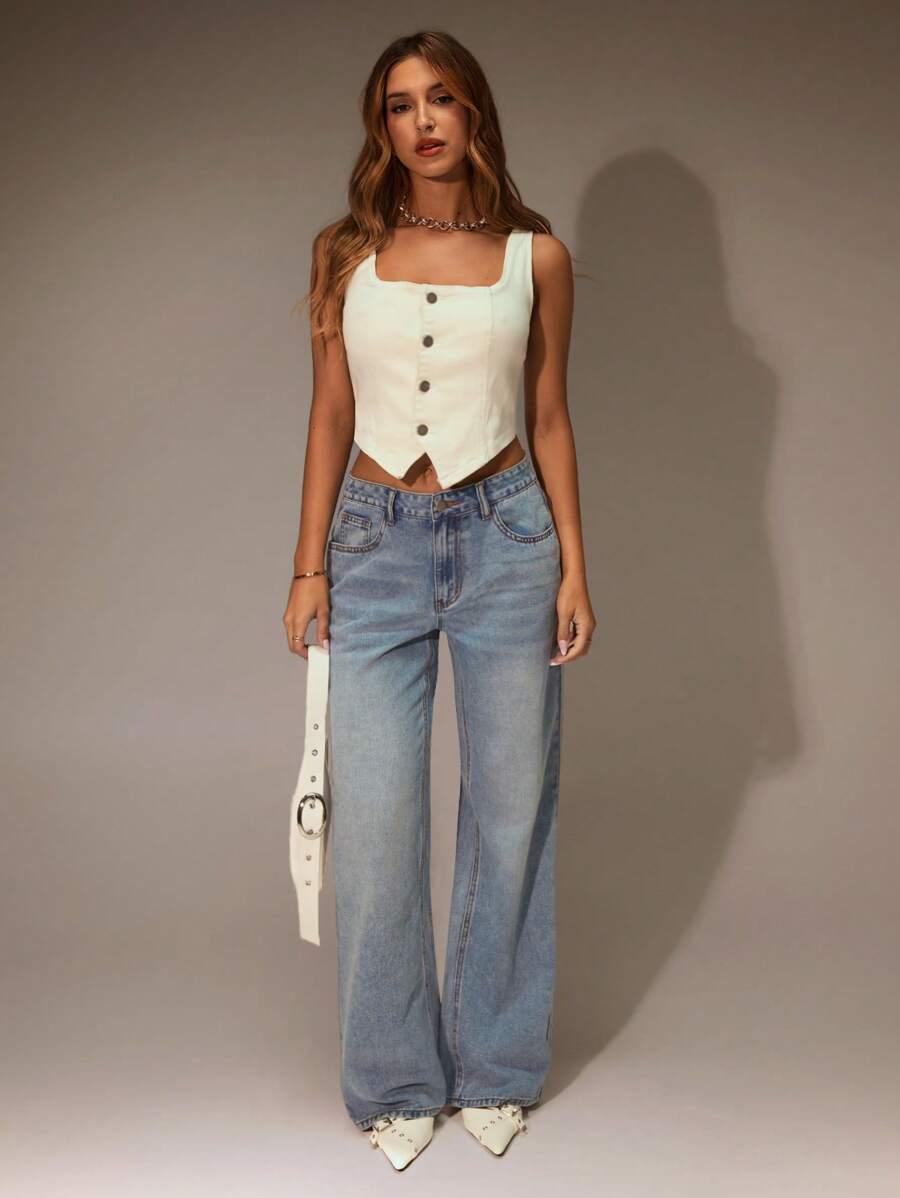 NIEBIESKIE SPODNIE JEANS 
