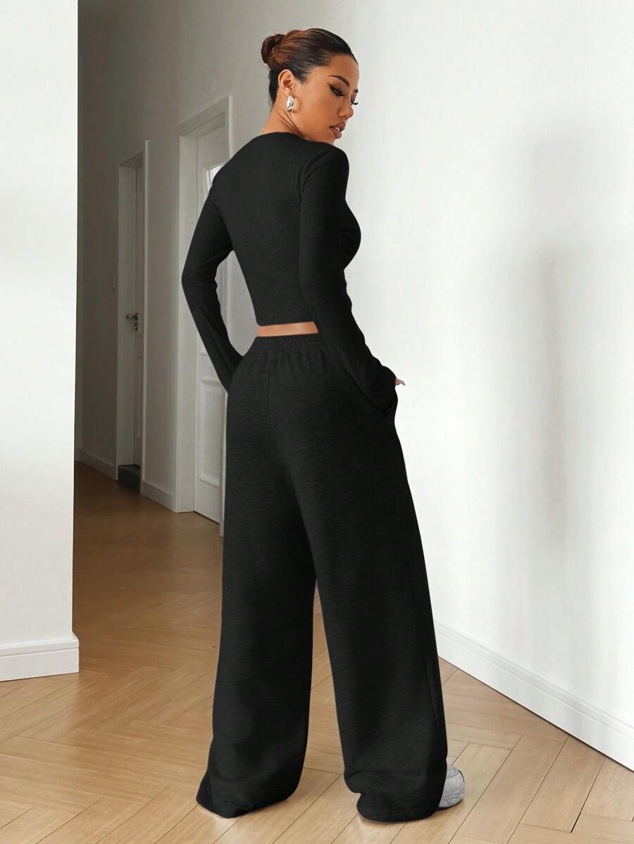 BLUZKA SPODNIE KOMPLET CASUAL