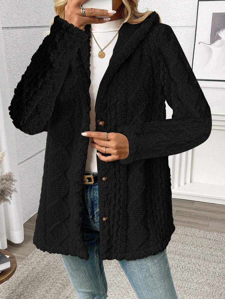 czarny sweter z kapturem