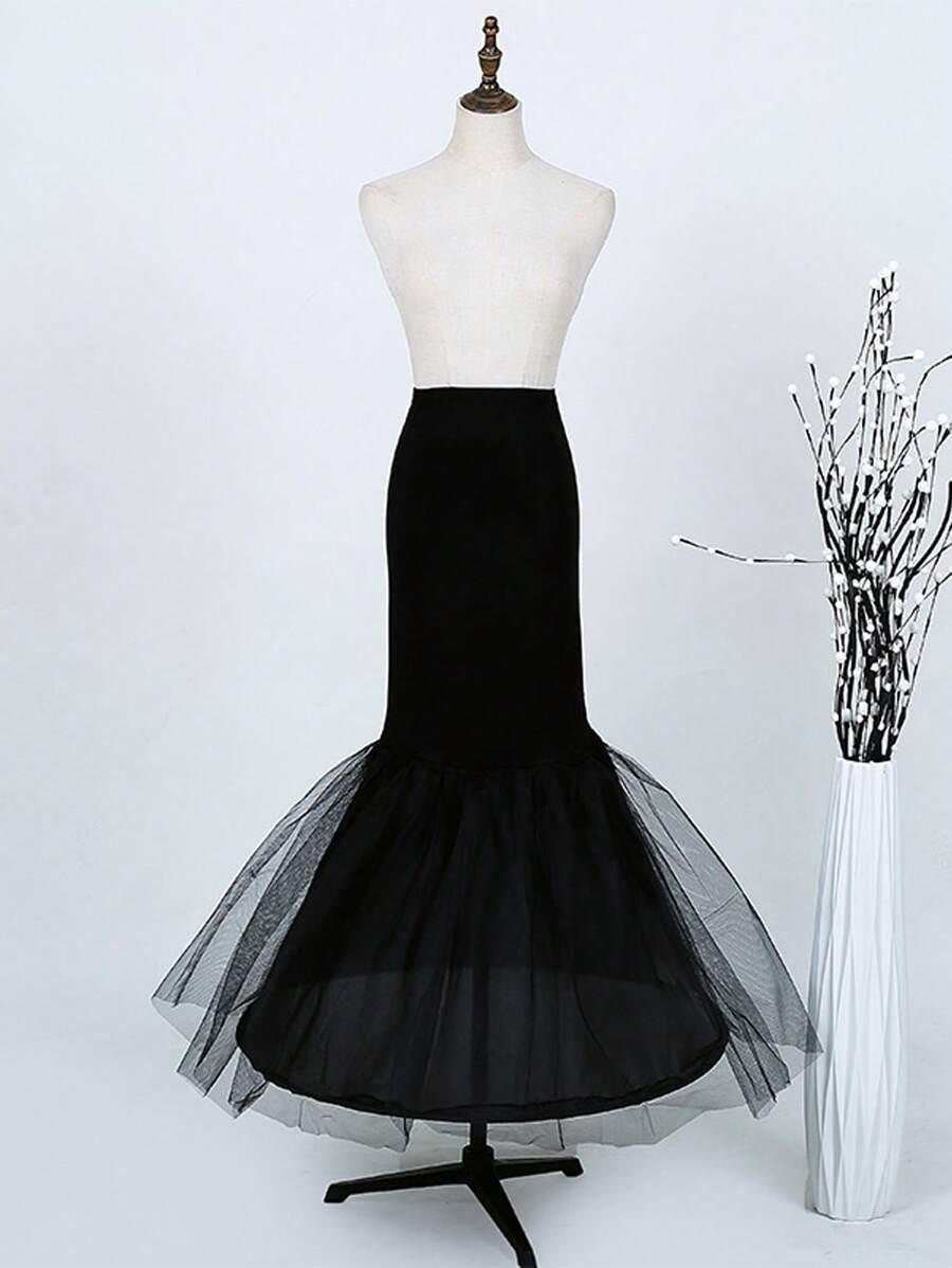 czarna halka maxi 