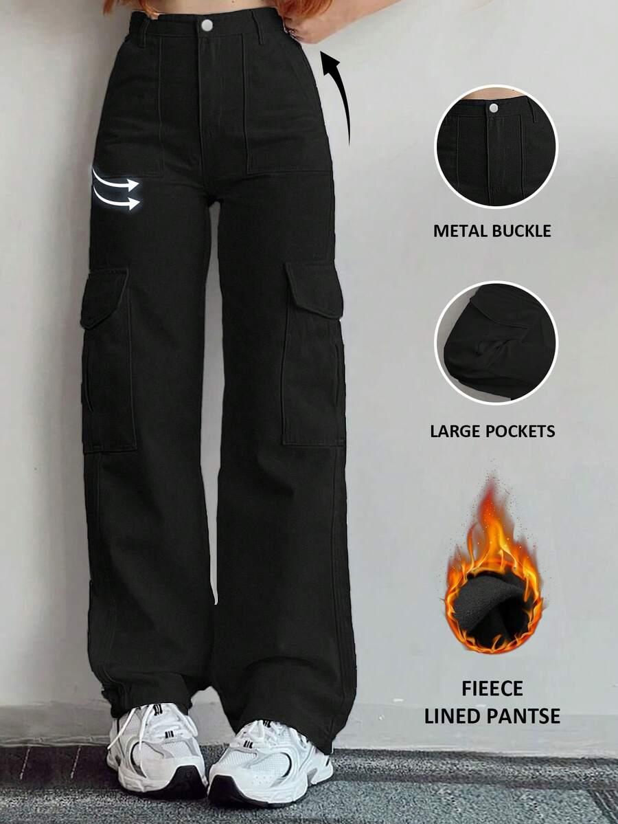 CZARNE SPODNIE JEANS KIESZENIE