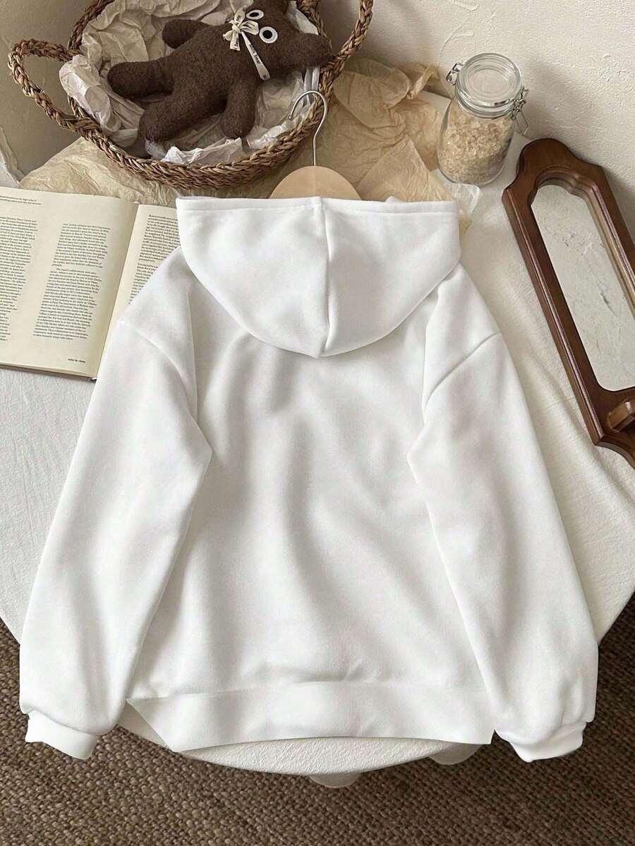 biała bluza nadruk 