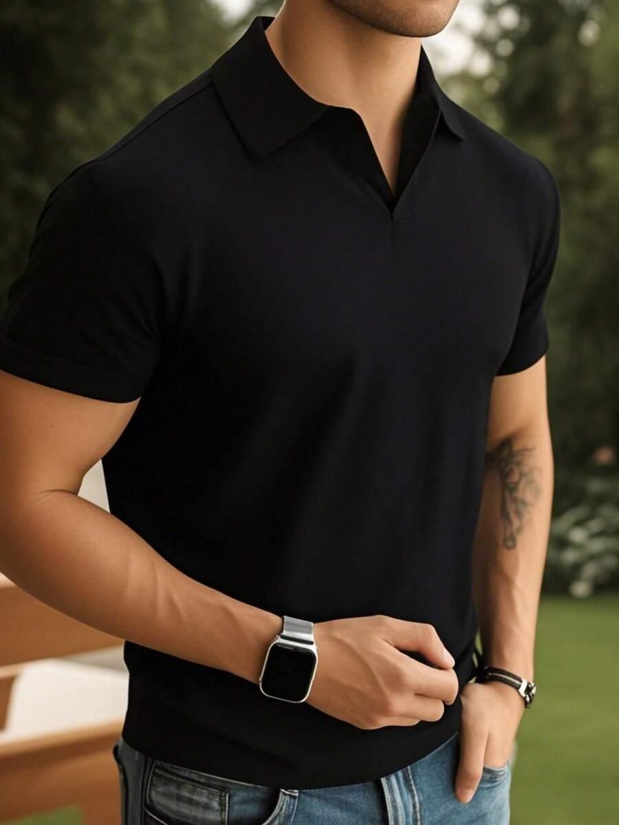 czarna koszulka polo
