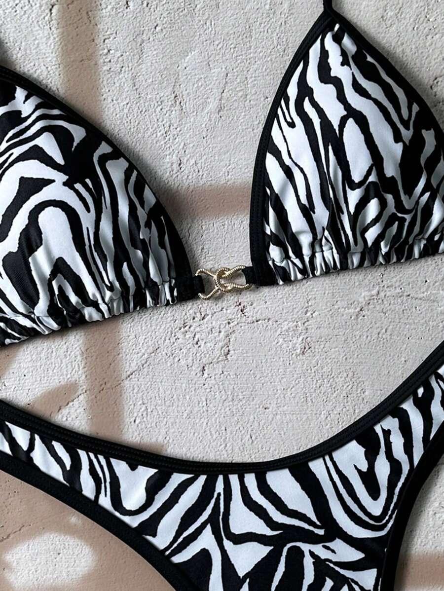 DWUCZĘŚCIOWY STRÓJ KĄPIELOWY ANIMAL PRINT 
