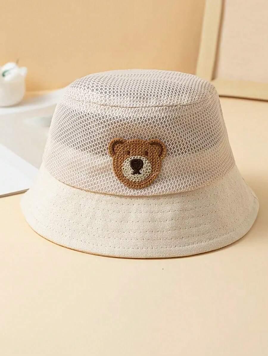 beżowy KAPELUSZ bucket haft