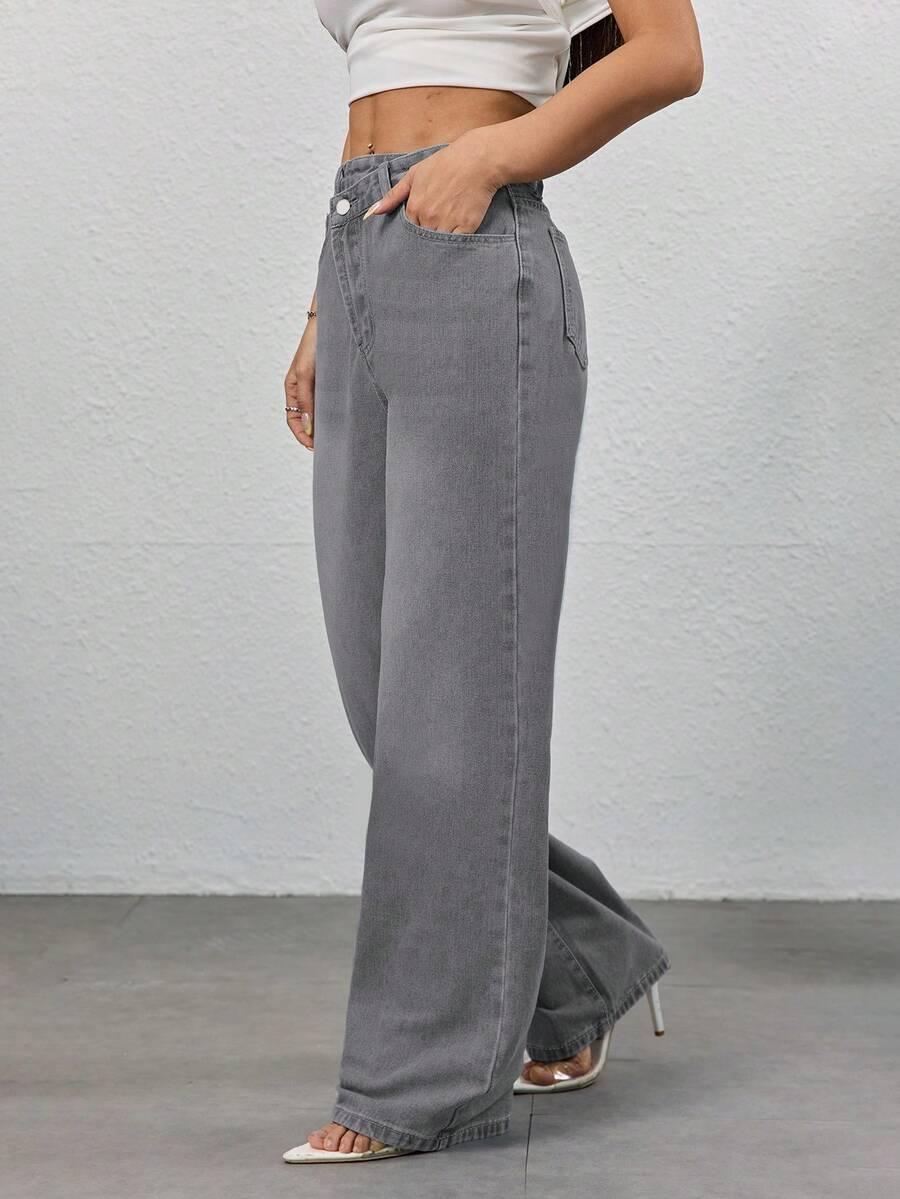 szare spodnie jeans 