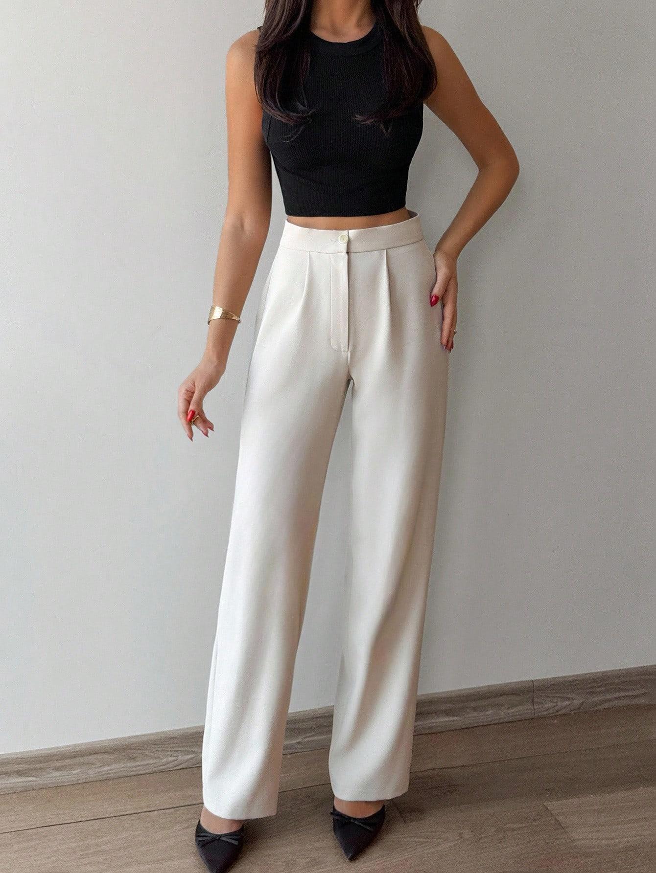 ELEGANCKIE SPODNIE DAMSKIE PROSTE 