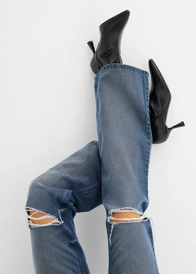 DŻINSY BOOTCUT Z PASKIEM 