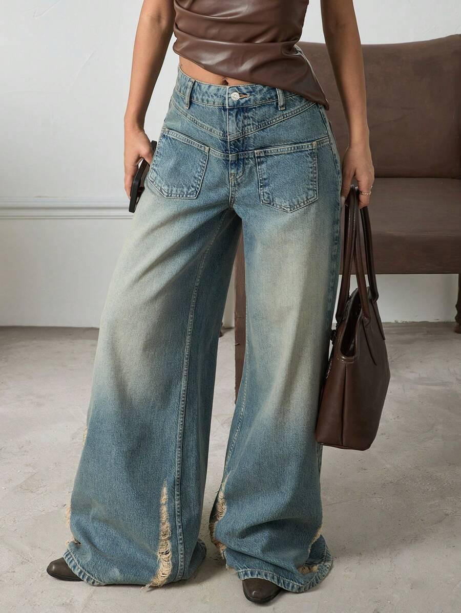 NIEBIESKIE SPODNIE JEANS