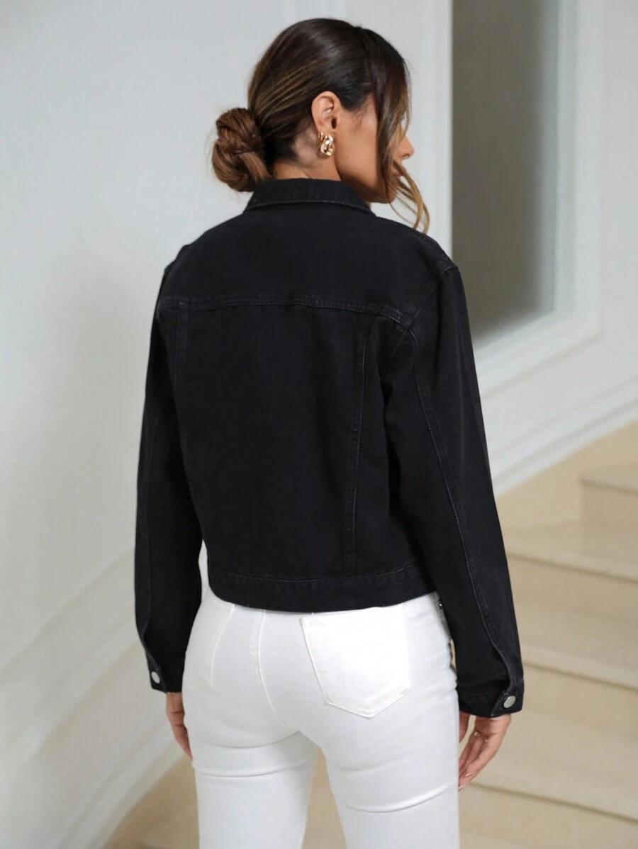CZARNA KURTKA JEANS