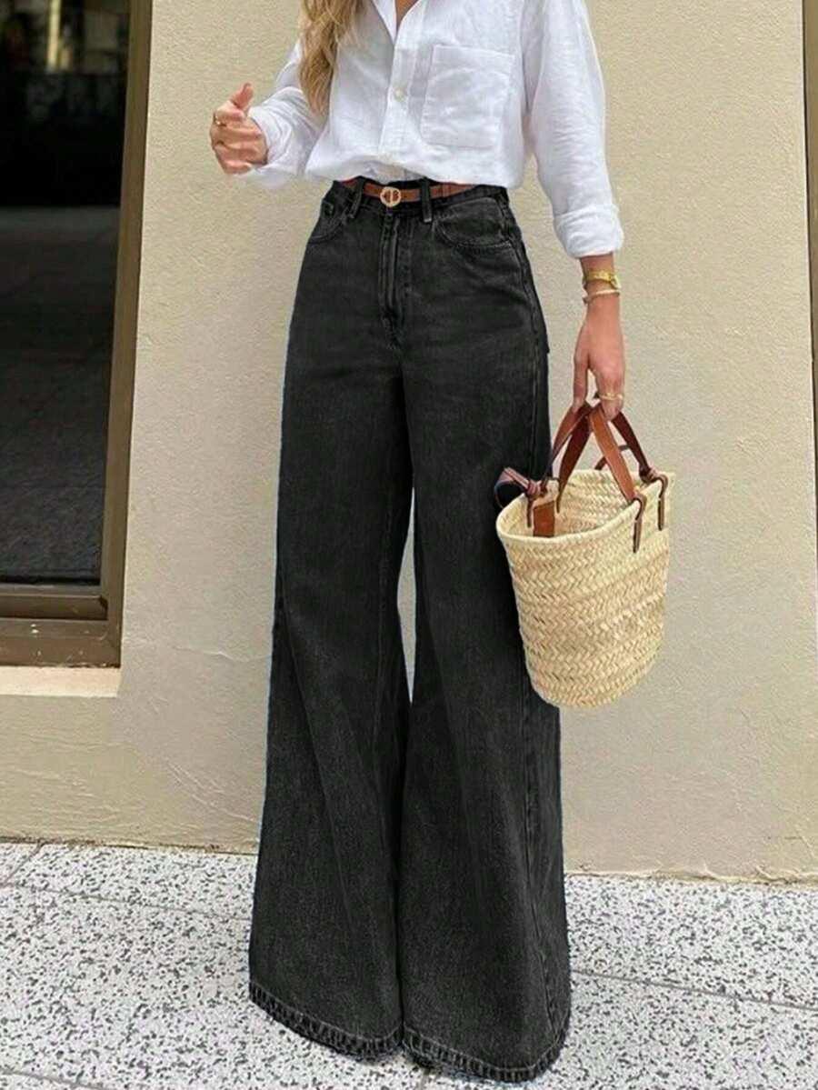 czarne spodnie jeans 