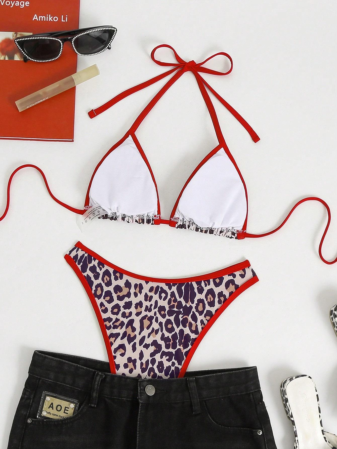 DWUCZĘŚCIOWY KOSTIUM KĄPIELOWY ANIMAL PRINT